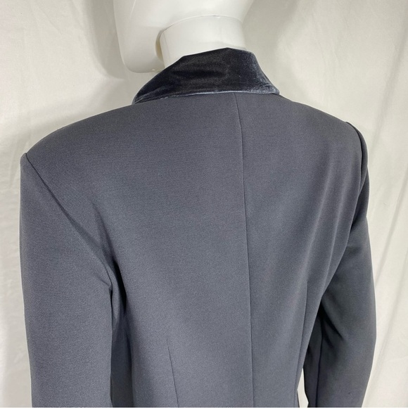 My Michelle Dress Length Lightweight Velvet Collar Jacket - Picture 4 of 7